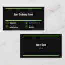 Recherche de vert chartreuse cartes visite Noir