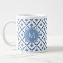 Recherche de motif chinois tasses Bleu et blanc