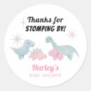 Recherche de dinosaure merci autocollants Baby shower dinosaure