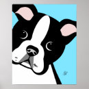 Recherche de boston terriers posters Bleu