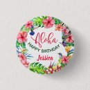 Recherche de tropical anniversaire badges Aloha