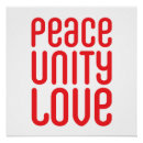 Recherche de paix et amour posters Typographie