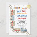 Recherche de choo choo anniversaire invitations Deux
