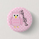 Recherche de hibou rose badges Baby shower