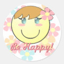 Recherche de visage de smilie autocollants Heureux