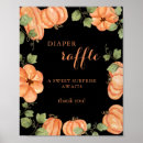 Recherche de halloween baby shower signes Citrouille aquarelle