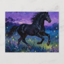 Recherche de cheval noir cartes postales Équin