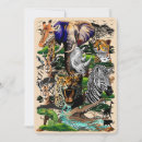 Recherche de la savane africaine invitations Girafe