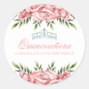 Recherche de mis quince autocollants Fleurs roses
