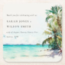 Recherche de plage romantique dessous de verres Tropical