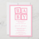 Recherche de abc baby shower invitations Rose