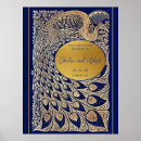 Recherche de paon mariage posters Bleu