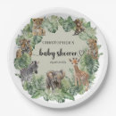 Recherche de animal jungle assiettes Baby shower garçon