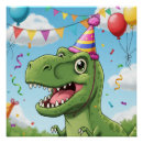 Recherche de dinosaures posters Anniversaire