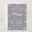 Recherche de pink snowflake baby shower invitations Flocon de neige