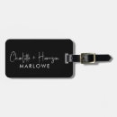 Recherche de jeune mariée bagages étiquettes Couple