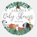 Recherche de baby shower jungle autocollants De faveur