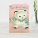 Recherche de vintage kitten anniversaire cartes Doux
