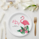 Recherche de flamant rose assiettes en papier Aquarelle