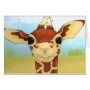 Recherche de girafe de bande dessinée cartes postales Enfants