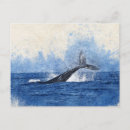 Recherche de queue de baleine cartes postales Bleu