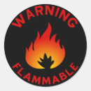 Recherche de flamme feu autocollants Inflammable