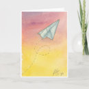 Recherche de avion papier vœux cartes Aquarelle