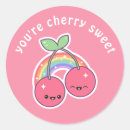 Recherche de cerise kawaii autocollants Rose