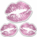 Recherche de bouche rose autocollants Maquillage