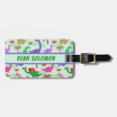 Recherche de dinosaure bagages étiquettes Coloré