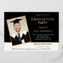 Recherche de black white gold invitations Diplômé