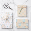 Recherche de hot air balloon papier cadeau Bleu