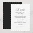 Recherche de menu fête mariage invitations Noir et blanc