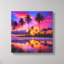 Recherche de coucher du soleil de palmier toiles Paysage