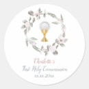Recherche de première communion filles autocollants Fleurs