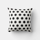 Recherche de pois noir et blanc coussins Décoratif
