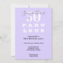 Recherche de lavender anniversaire invitations Cinquante