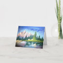 Recherche de peinture de montagne vœux cartes Vert