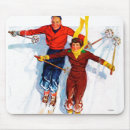 Recherche de ski alpin tapis souris Rétro