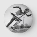 Recherche de coureur horloges Noir et blanc