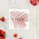 Recherche de palmier mariage serviettes Rose