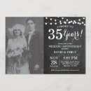 Recherche de 35 ans invitations Noir et blanc