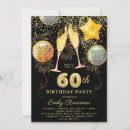 Recherche de 60ans anniversaire invitations Parties scintillant or