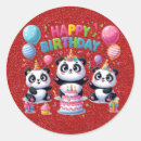 Recherche de panda heureux autocollants Parti