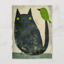 Recherche de chat cartes postales Illustration