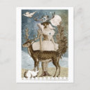 Recherche de lapin de neige cartes postales Bleu