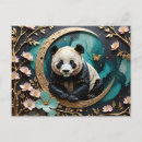 Recherche de panda bébé cartes postales Noir et blanc