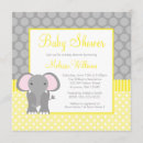 Recherche de et point de polka jaune invitations Bébé