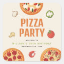 Recherche de partie de pizza autocollants Fête d'anniversaire