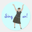 Recherche de chanteuse autocollants Chanter